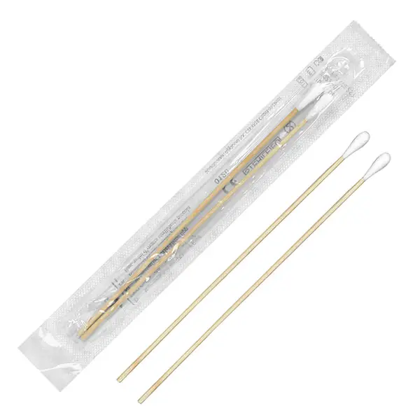 Holzwatteträger Duo 150 mm, 4 mm, paarweise steril 100 x 2 Stück