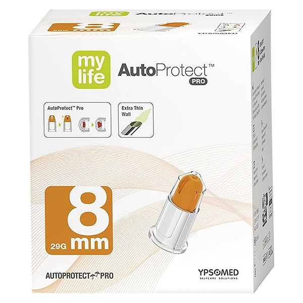 mylife AutoProtect PRO Sicherheits-Pen-Nadel 29G, 8 mm 100 Stück