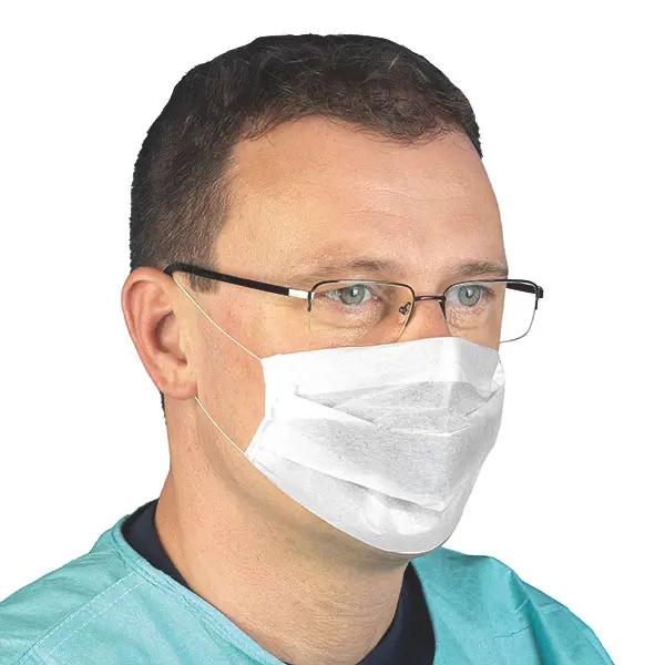 Mediware Einweg Mund-Nasen-Bedeckung 2-lagig, weiß 100 Stück