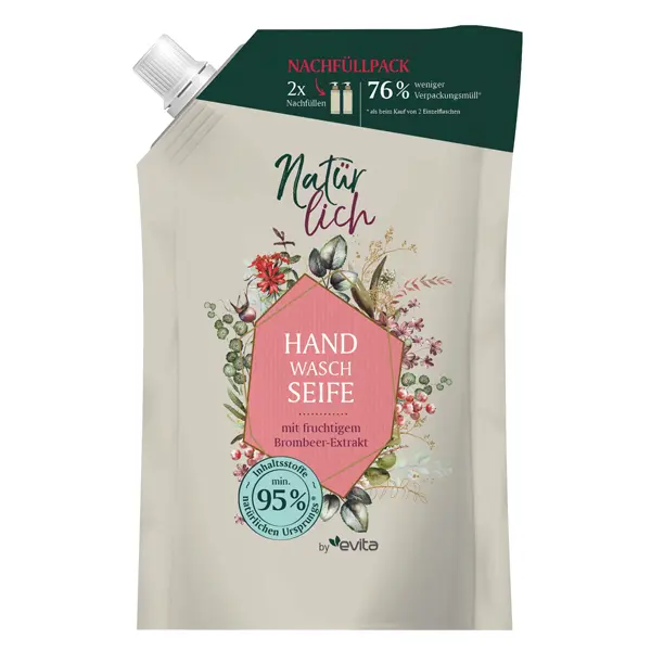 Hand-Waschseife Nachfüllbeutel Waldbeere, 600 ml 10 Stück
