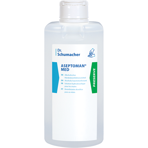 Aseptoman med Händedesinfektion, 1 Liter Flasche 12 Stück