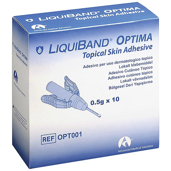 Liquiband Optima Hautkleber, Resorba, 0,35 g Ampullen 10 Ampullen
