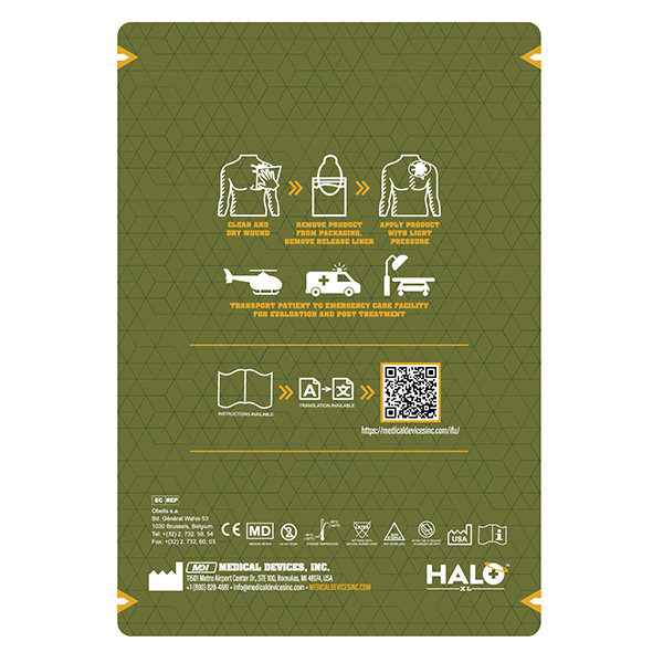 Halo XL Chest Seals 21x30,5 cm 1 Stück
