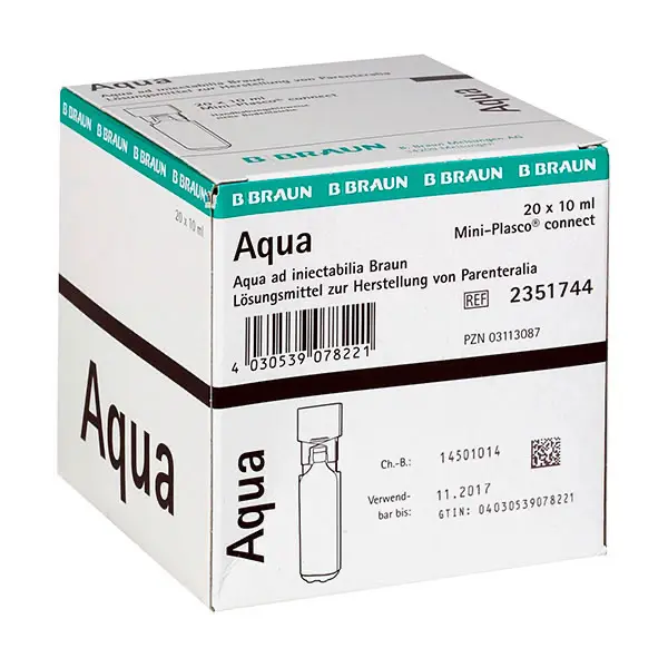 Aqua ad iniectabilia Mini-Plasco connect, 10 ml 20 Stück