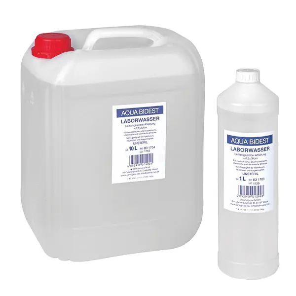 Aqua Bidest-Laborwasser, 1 Liter 1 Liter 1 Stück