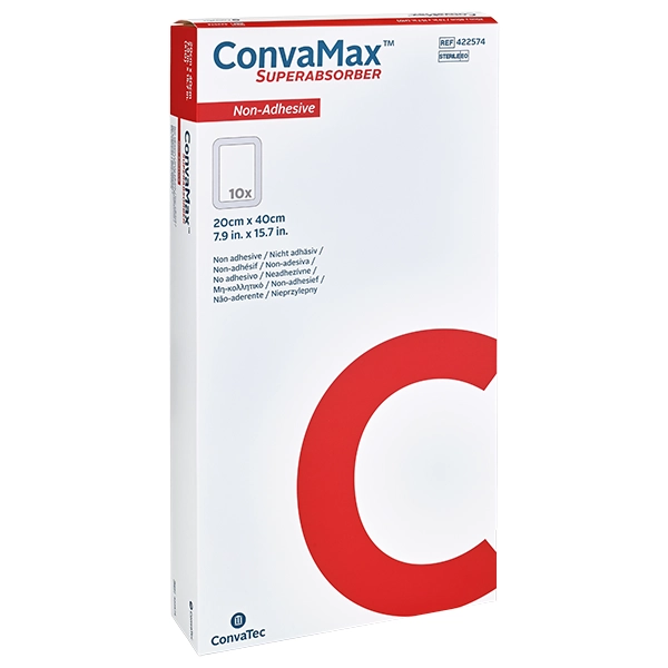 ConvaMax Superabsorber 10x10 cm, adhäsiv 10 Stück