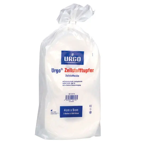 Zellstofftupfer Urgo 4 x 5 cm 2 x 500 Stück