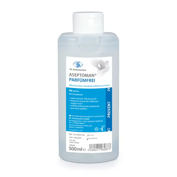 Aseptoman Parfümfrei 500 ml Flasche 20 Stück