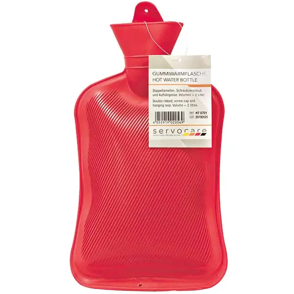 Servocare Gummi-Wärmflasche 2 Liter, rot rot 2 Liter 1 Stück