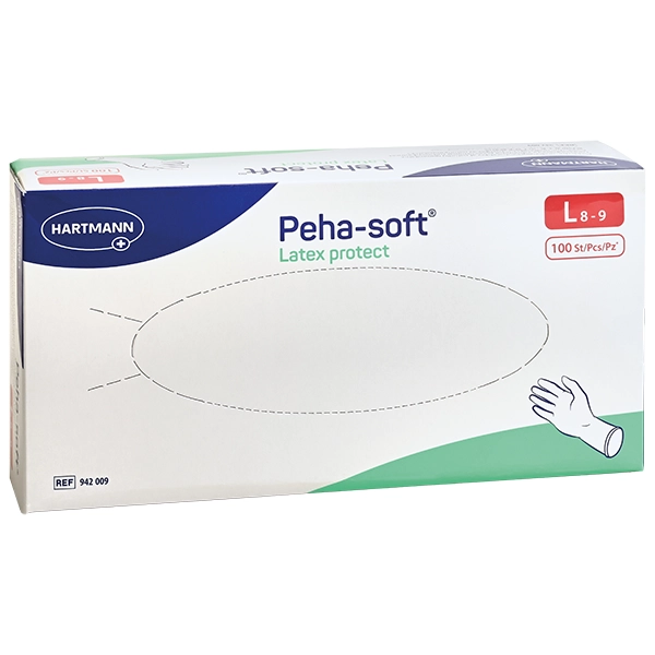 Peha-soft Latex protect Untersuchungshandschuhe, L 100 Stück