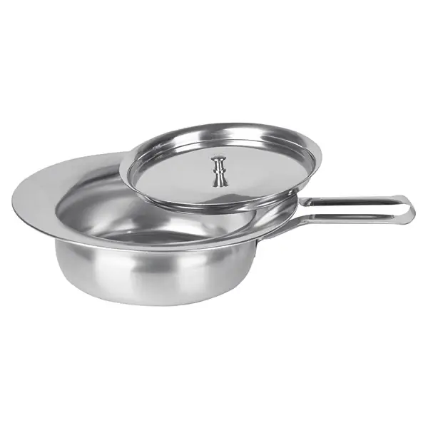 Servocare Stechbecken Edelstahl mit Deckel 300x85 mm, matt gebürstet 1 Stück
