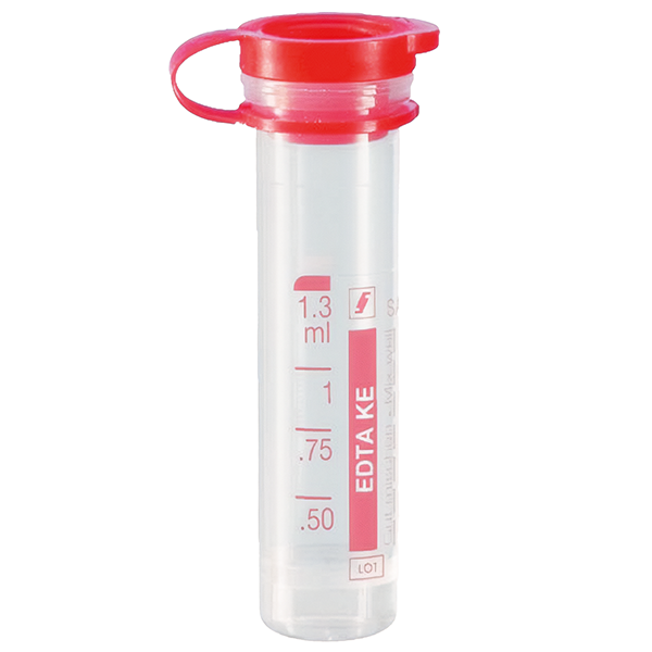 Sarstedt Micro-Probengefäß EDTA K3E, 1,3 ml, 44x10,8 mm 1.3 ml 100 Stück