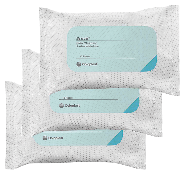 Brava Hautreinigungstücher Coloplast, Softpack 3 x 15 Stück