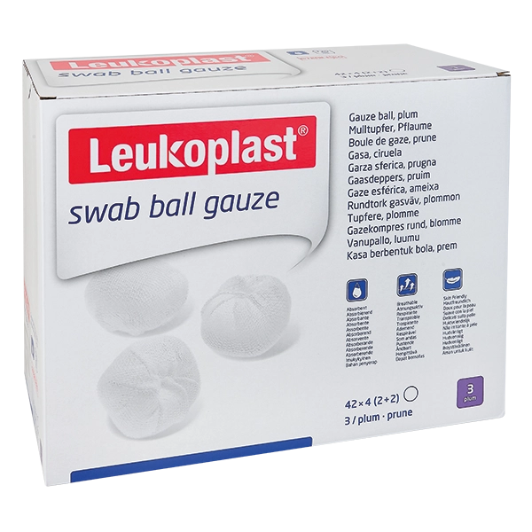Leukoplast swab ball gauze eigroß, steril, Hartblister 160 Stück