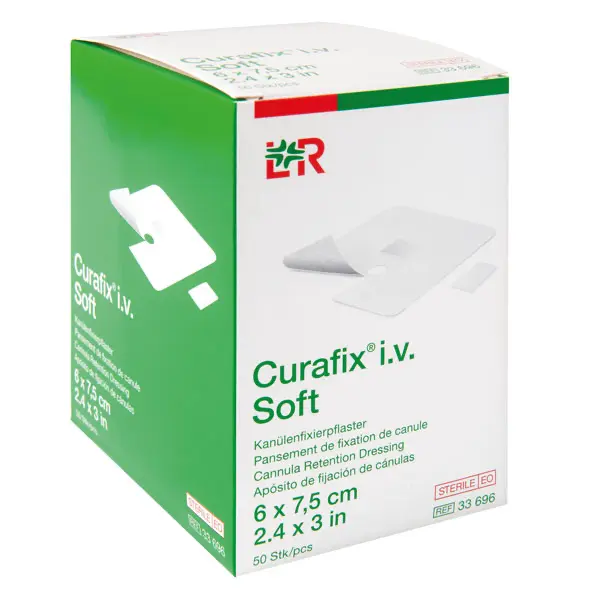 Kanülenfixierpflaster Soft 7,5 x 6 cm 50 Stück