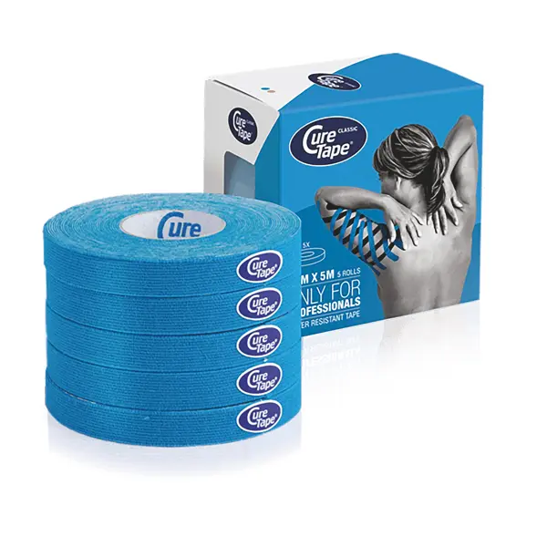 CureTape Classic Kinesiotape, beige, schmal, 5 m x 1 cm beige 5 Stück