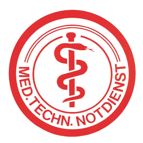 Folienschild "Med.-techn.-Notdienst" 1 Stück