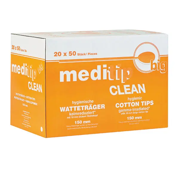 Meditip Clean Watteträger big, 150 mm 1000 Stück