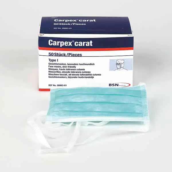 Carpex carat OP-Maske, extra lange Nasenbügel 50 Stück