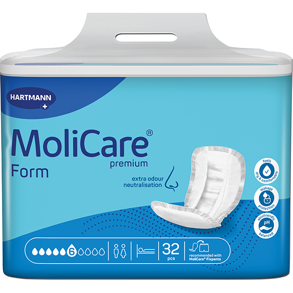 MoliCare Premium Form Hartmann, 6 Tropfen, blau blau 32 Stück