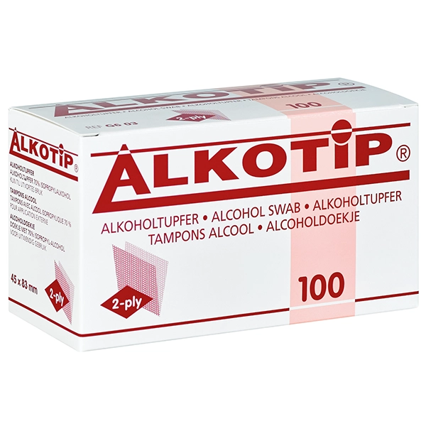 Alkotip Alkoholtupfer medium, 45x83 mm 100 Stück
