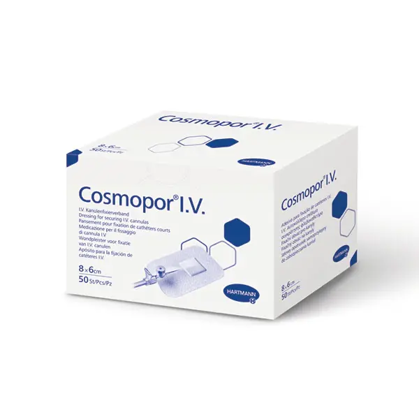 Cosmopor I.V. Kanülenfixierverband 8x6 cm 50 Stück