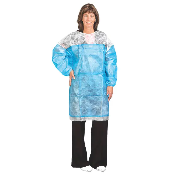 Einmal PP-Kittel Twin, 103 cm, XL, weiß-blau weiß-blau 142 cm 10 Stück