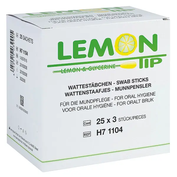 Lemon Tip Mund-Erfrischungsstäbchen 100 mm 25 Beutel a 3 Stück
